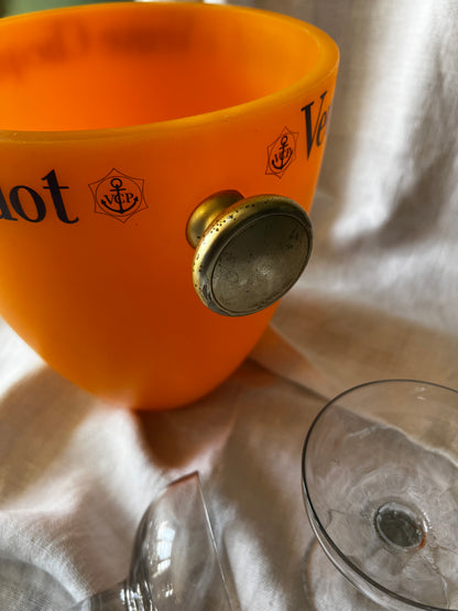 Vintage Champagne Ice Bucket, Veuve Clicquot, Christmas Wine & Thanksgiving Prosecco, Vintage Wedding Reception, Valentines, Birthday Cheers