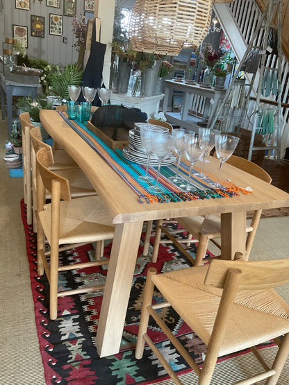 Wooden dining table and chairs