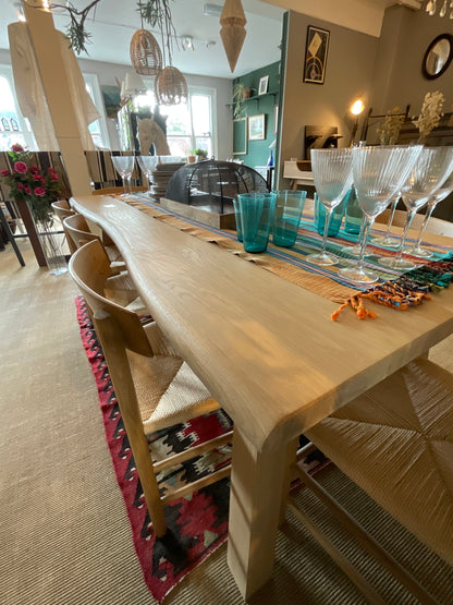 Wooden dining table and chairs