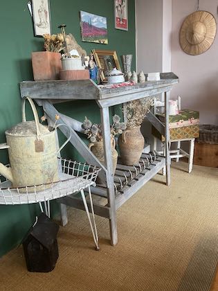 Vintage potting table, wooden Garden Green House furniture