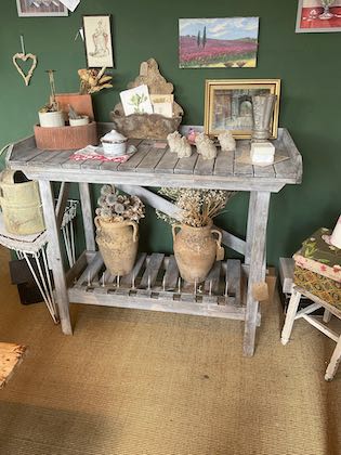 Vintage potting table, wooden Garden Green House furniture