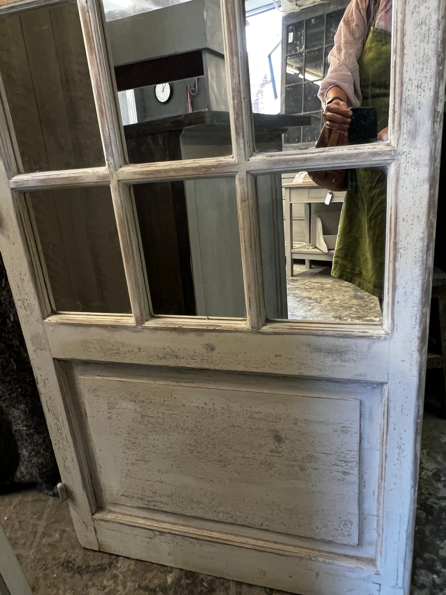 Antiques French mirror shutters, restored Chateau Salvage/ PAIR