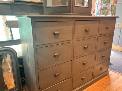 Antique 12 drawers storage unit