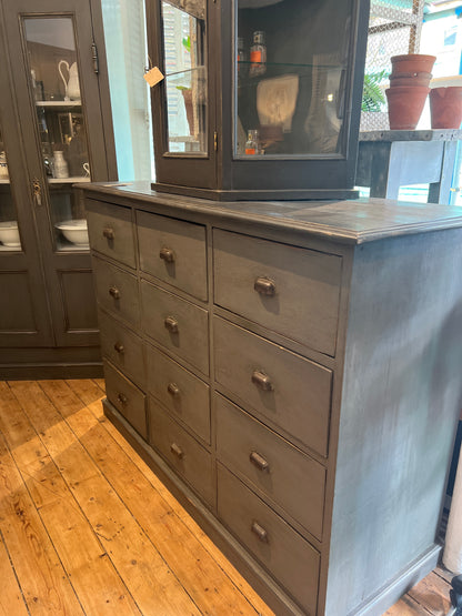 Antique 12 drawers storage unit